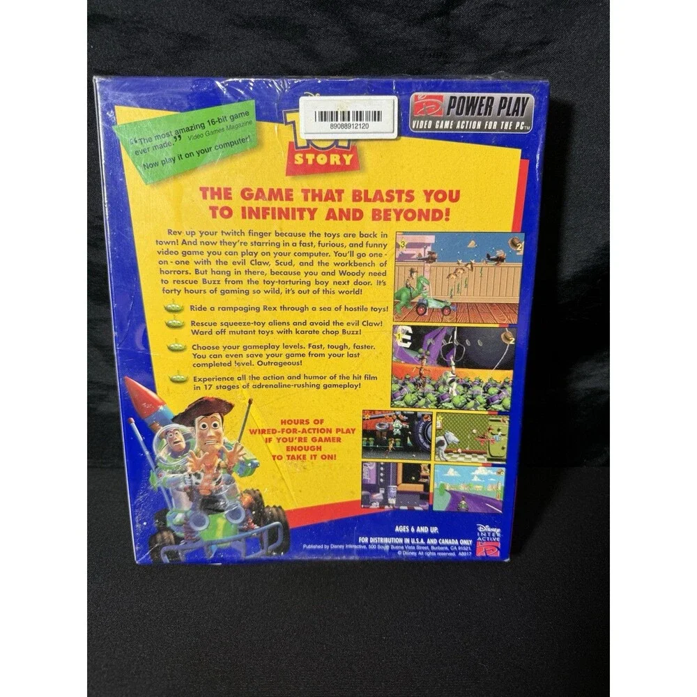 Disney' Toy Story Windows PC CD Rom Big Box Factory New Power Play